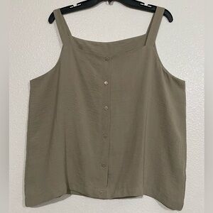 Royalty For Me Khaki Button-Down Camisole